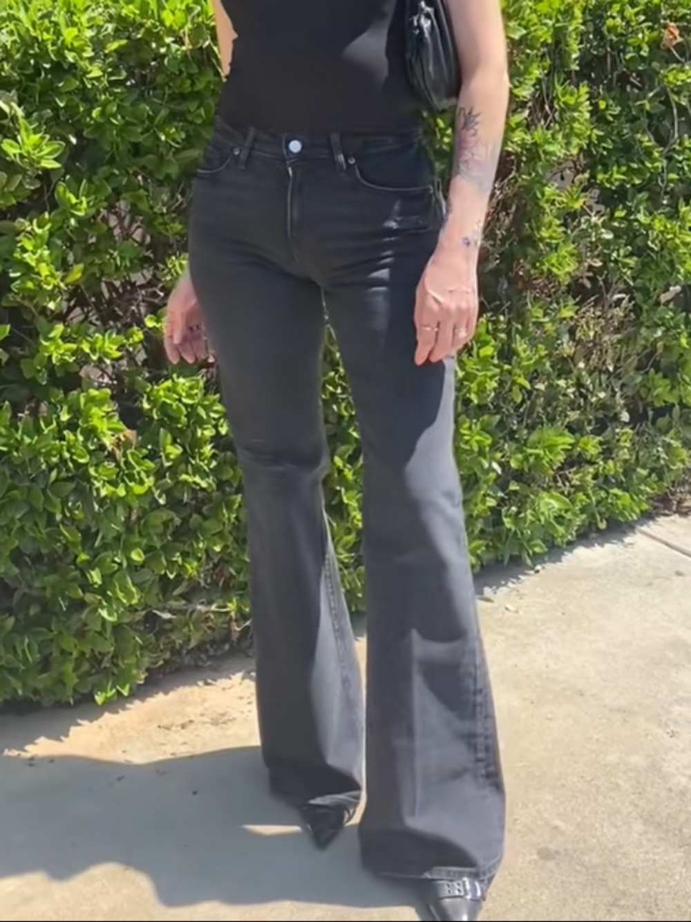 Express Black 70s Flare Jeans